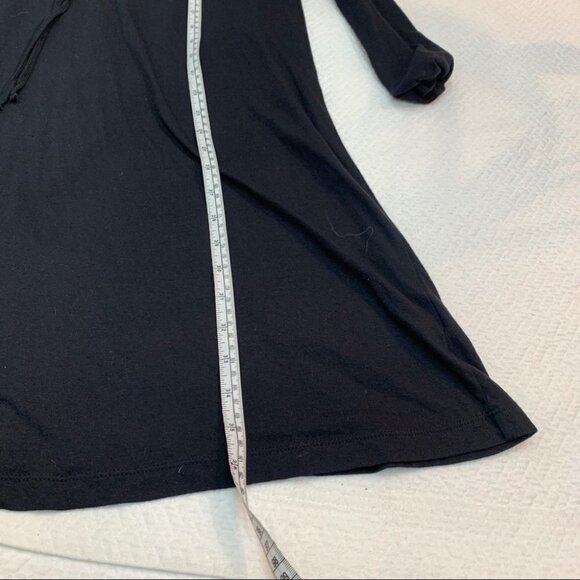 OLD Navy😎Black Long Sleeve V-Neck Jersey Knit Sweater Dress S - Picture 7 of 10